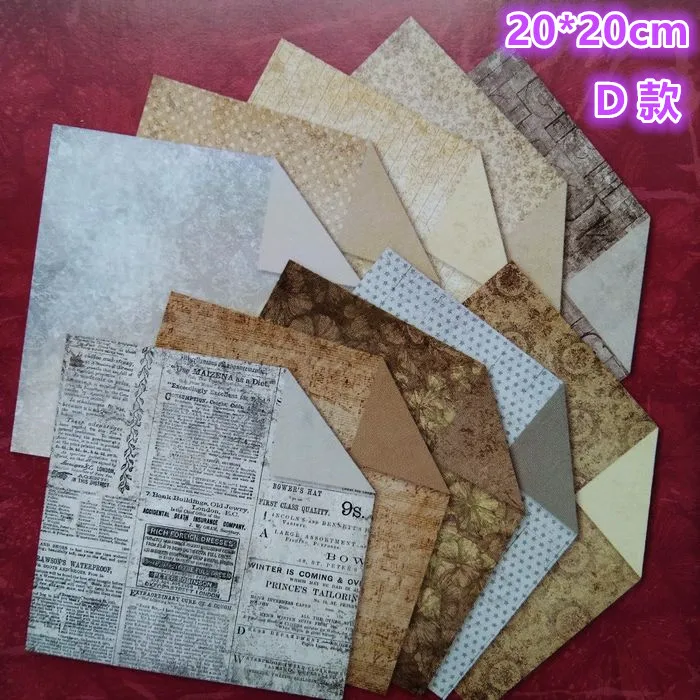 2017 Old Fashion Newspaper Design Origami Paper Pad Diy Paprcraft Background 50sheetslot 20x20cm