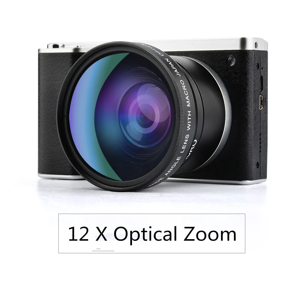 

KARUE CDR3 Digital Camera Video Camcorder 4 inch TFT Screen Wide Angle Lens Max 24MP 12 Times Optical Zoom