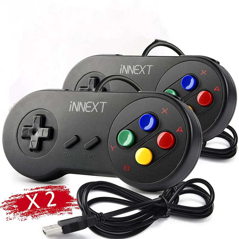 4 шт. SNES USB игровой контроллер игровой геймпад для nintendo SNES игровой коврик для Windows PC MAC Raspberry Pi - Цвет: 4pcs