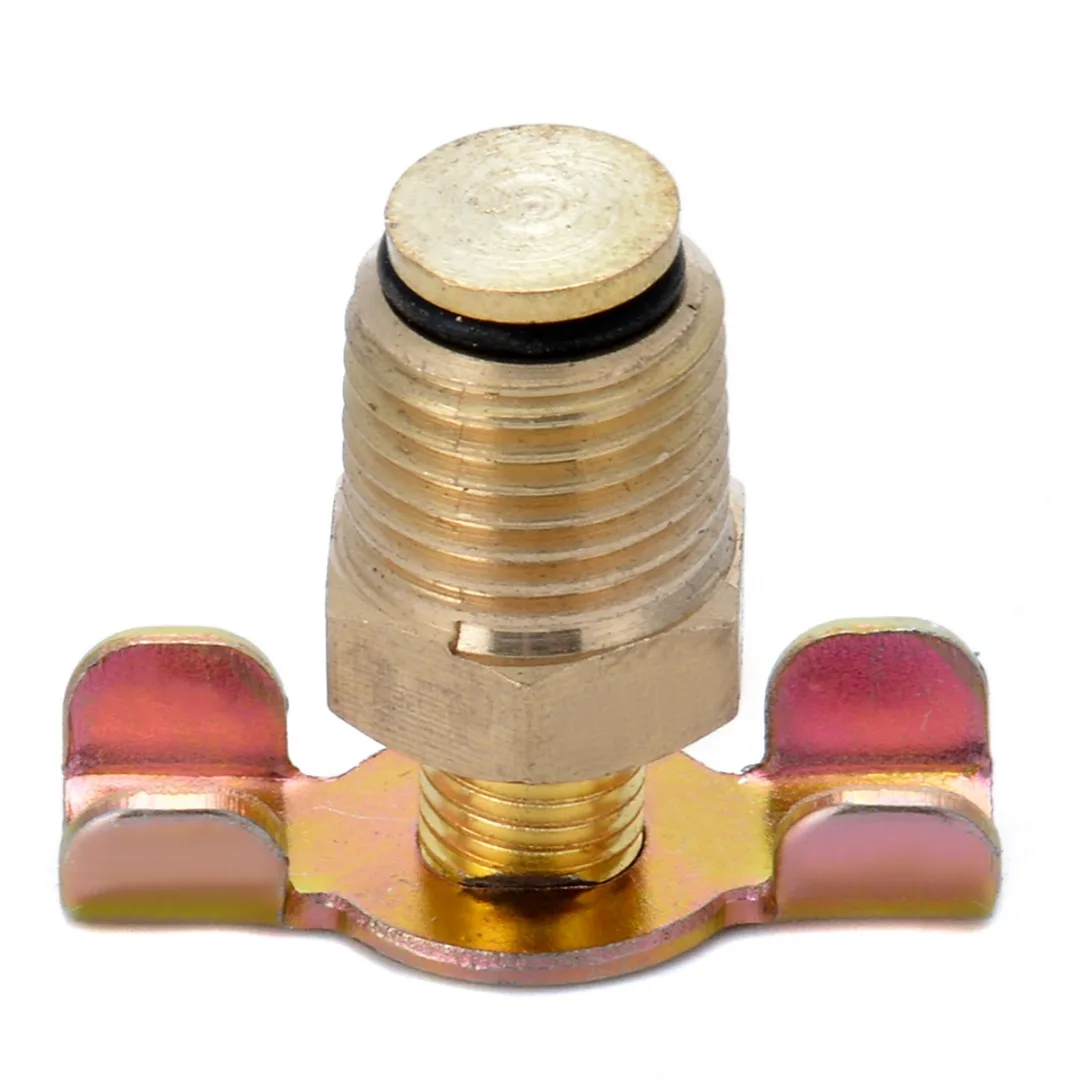 1pc Gold Tone Drain Valve 1/4