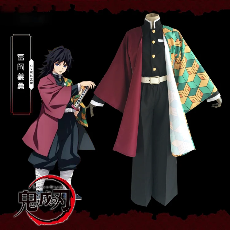 Аниме демон убийца Косплей Костюм Kimetsu no Yaiba Kamado Tanjirou Nezuko Agatsuma Zenitsu Tomioka Giyuu костюм