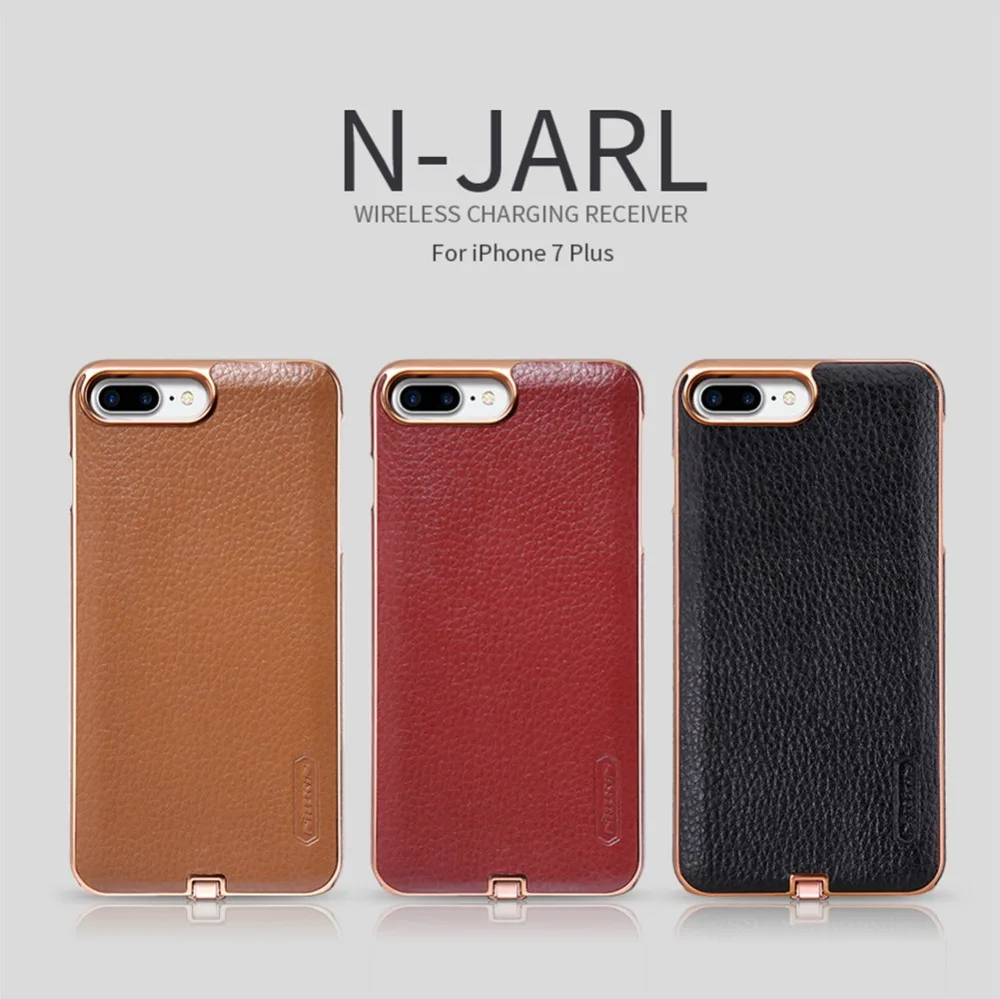 Beste Voor iPhone 8 Plus Nillkin N JARL Draadloze Oplader Ontvanger Cover Power Opladen Zender mobiele voorzien case Voor iphone 7 plus