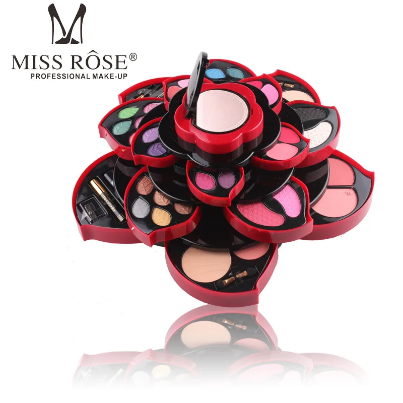 

Miss Rose Flower Eye Shadow Palette Big Size Plum Blossom Rotating Set Beauty Eyeshadow Box Cosmetic Case Makeup Kit