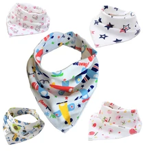 32 шт./лот новорожденного ребенка нагрудники треугольник двухслойные хлопковые с рисунками детский нагрудник-го детский шарф бандана детский нагрудник для младенцев