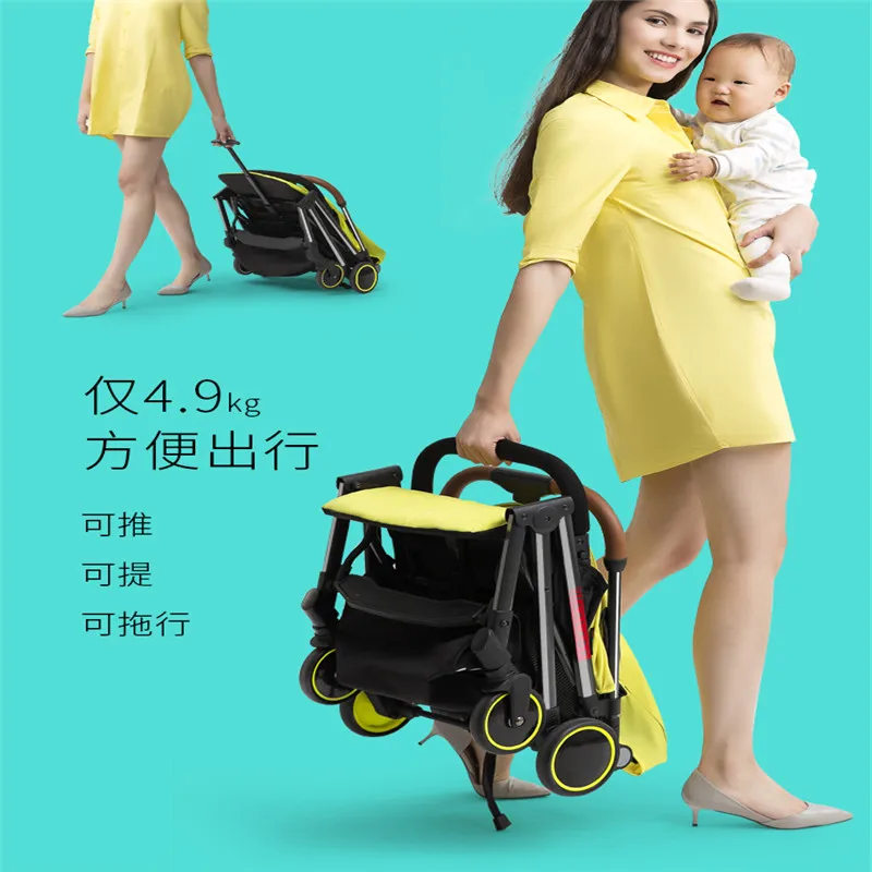  Baby stroller can sit reclining lightweight folding ultra light portable compact baby stroller newb