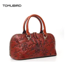 TOMUBIRD новая воловья натуральная кожа женская тисненая кожаная художественная сумка schoudertas dames tote Женские сумки из натуральной кожи