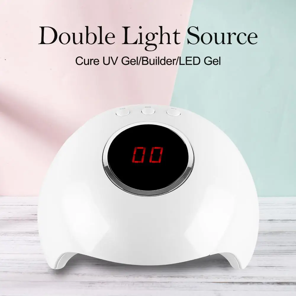 

2019 New Nail Dryer 24W USB LED UV Lamp Double Light Source Professional For Manicure LCD Display Drying All Gels Polish Durable