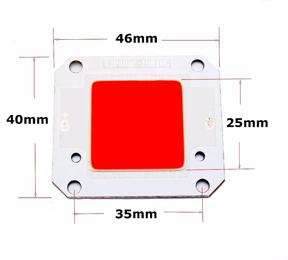 Jiaderui 2 шт. 50 Вт светодио дный LED Grow Chip полный спектр 380nm-840nm светодио дный LED лампы для ускорения роста для растениеводства Epistar