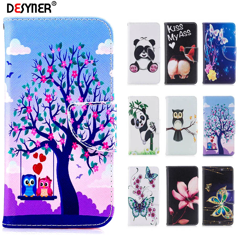 

PU Leather Case For Samsung galaxy J3 2017 J330 European version Case Fashion Colorful Wallet Painted Case With Stand Card Slot
