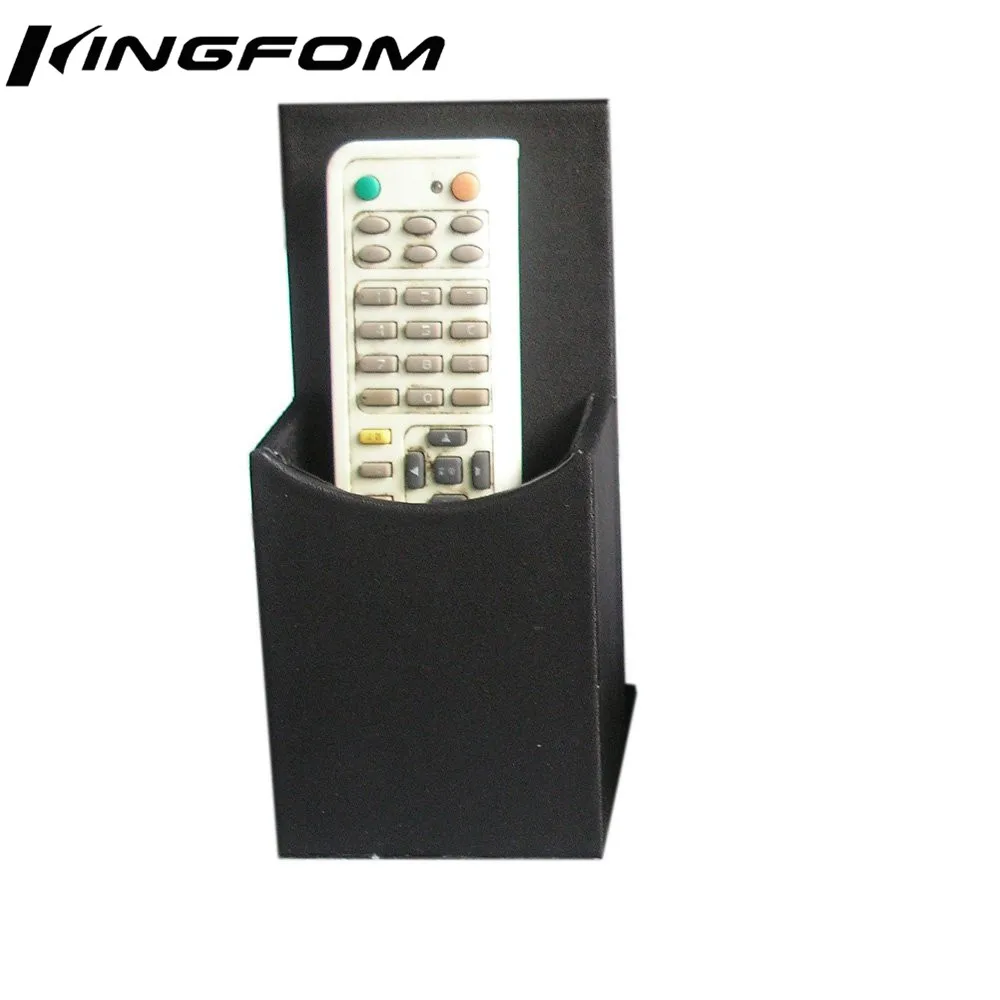 Single Slot PU Leather Remote Control Holder Desktop Remote Container