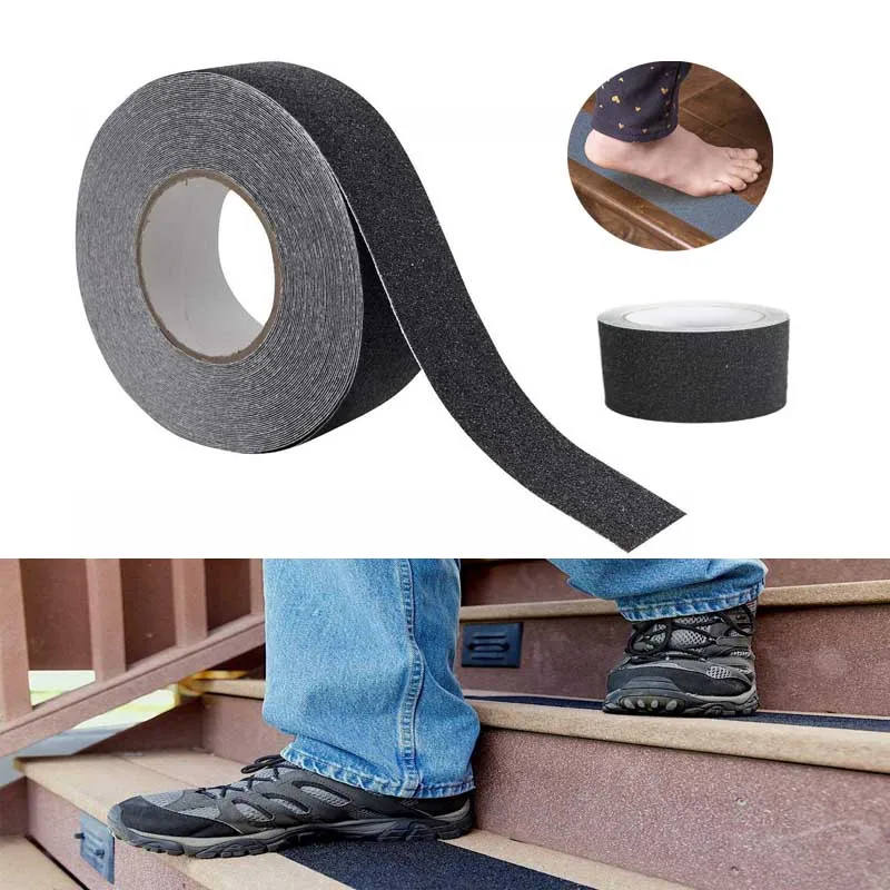 

Outdoor Anti Slip Tape High Friction Non Slip Traction Tape Abrasive Adhesive for Stairs Safety Tread Step Indoor