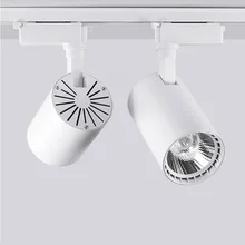 Регулируемая светодиодная дорожка 12 Вт 20 Вт 30 Вт COB рельс прожекторы трек Лампа Приспособление для магазинов одежды Шоурум теплый/холодный белый