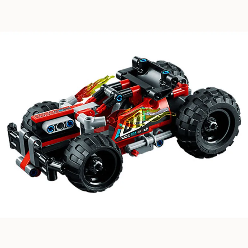 

Technic 2 in 1 BASH pull back fit for LegoING 42073 race car children bricks model building sale toys gift for kids or boyfriend