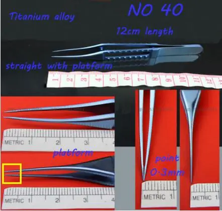 Медицинский пластиковый пинцет для красоты из нержавеющей стали и титанового сплава, офтальмологический двойной зажим для век, жировой крючок, пинцет, микрощипцы