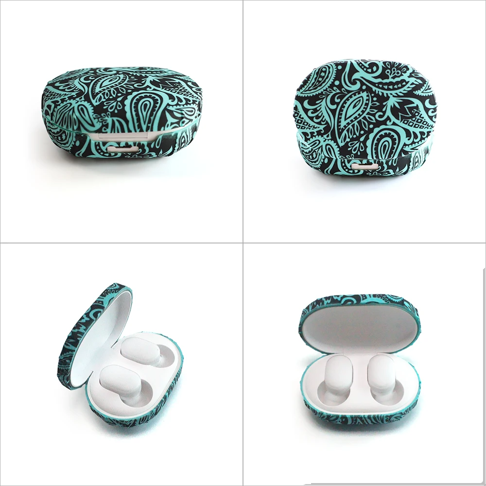 1 шт. силиконовый чехол с принтом защитный чехол для Xiaomi Airdots TWS Bluetooth наушники Молодежные противоударные Наушники Аксессуары