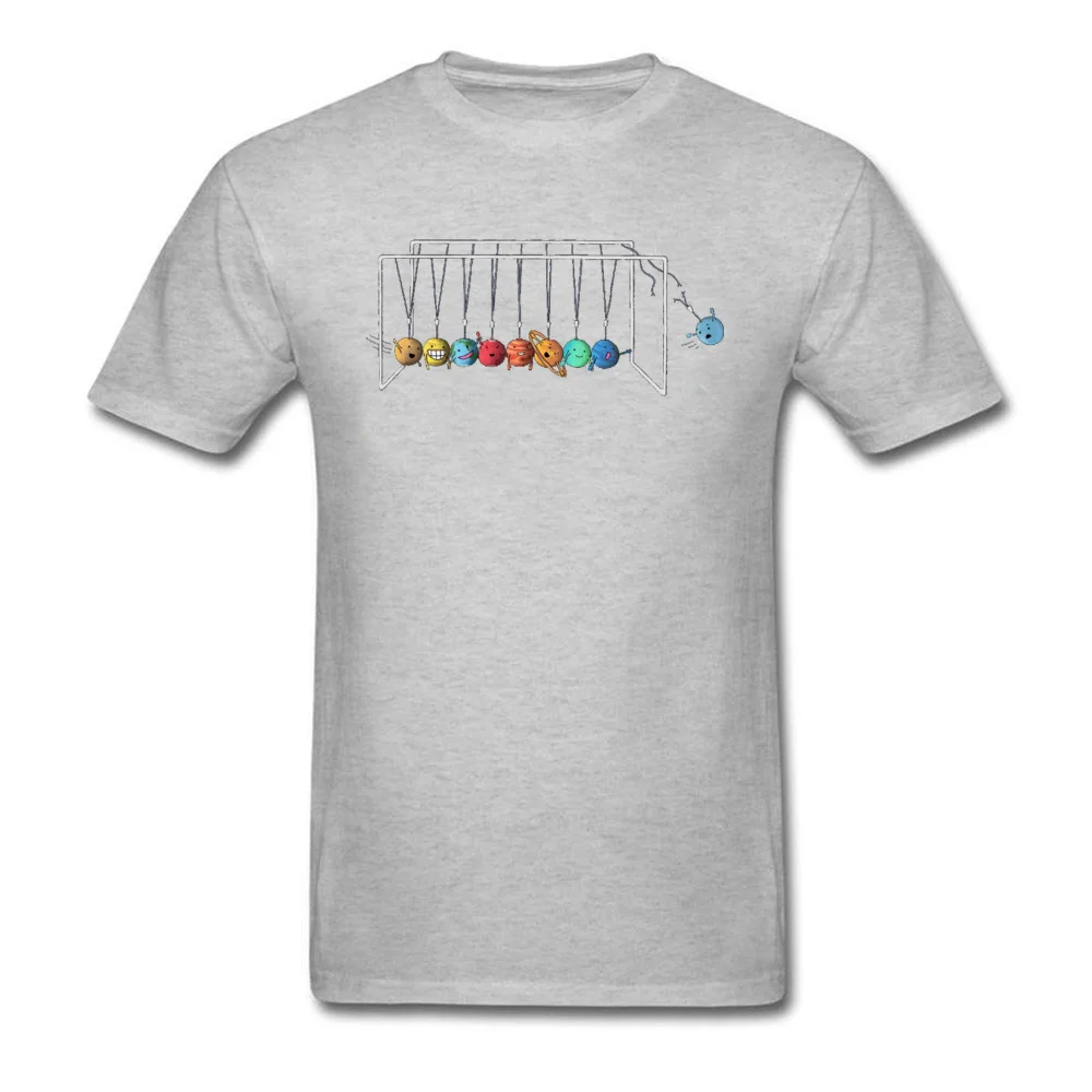 Pluto_no_more_planet Round Collar T Shirt Autumn T Shirt Short Sleeve 2018 New Pure Cotton Print Tee Shirt Printed Mens Pluto_no_more_planet grey