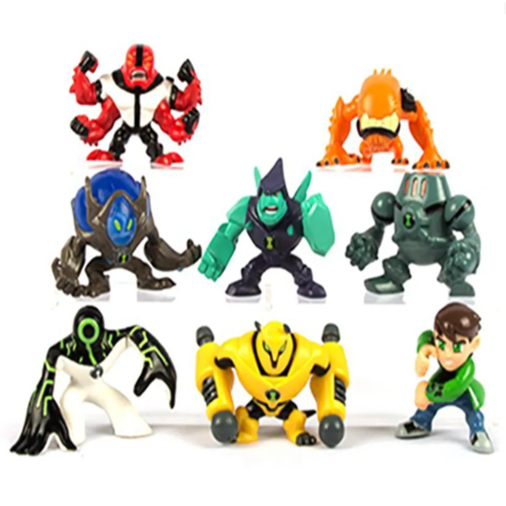 

1 pcs Cartoon Ben 10 Action Figures Pvc Model Four Arms Heatblast Wildmutt Upgrade BEN10 Statue Kid Gift Toy