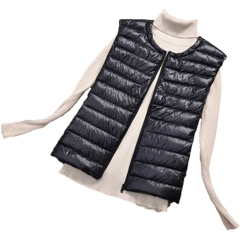 Spring New Casual Down Vests Coats Autumn Thin Light Down Jackets O