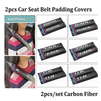 

For bmw 525li 530li 730li 740li 116i 118i Car Styling 2pcs/set Auto logo badge car seat belts padding covers safety belts covers