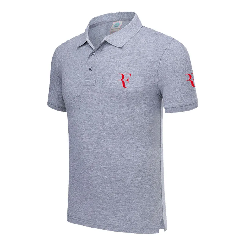 

New men's high-quality cotton short-sleeved shirts RF roger federer polo shirt summer casual business polo shirt