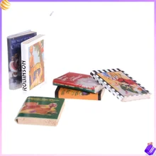 6 шт./лот 1:12 кукольный домик комплект Миниатюрные книги красочные деревянные аксессуары-книги для детей Рождественский подарок