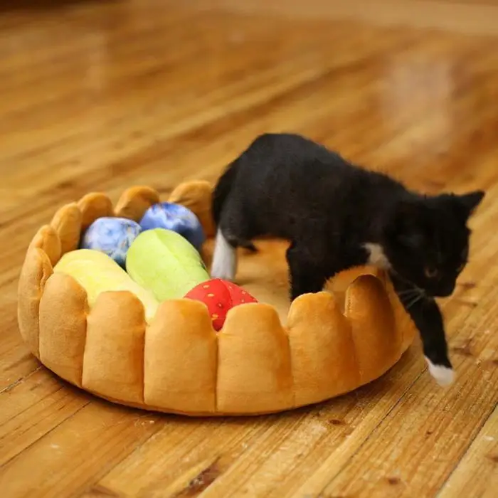 Милый питомец собака фрукты Tart кровать коврик сохраняет тепло домик для кошки коврик для сна Гнездо дом LE66