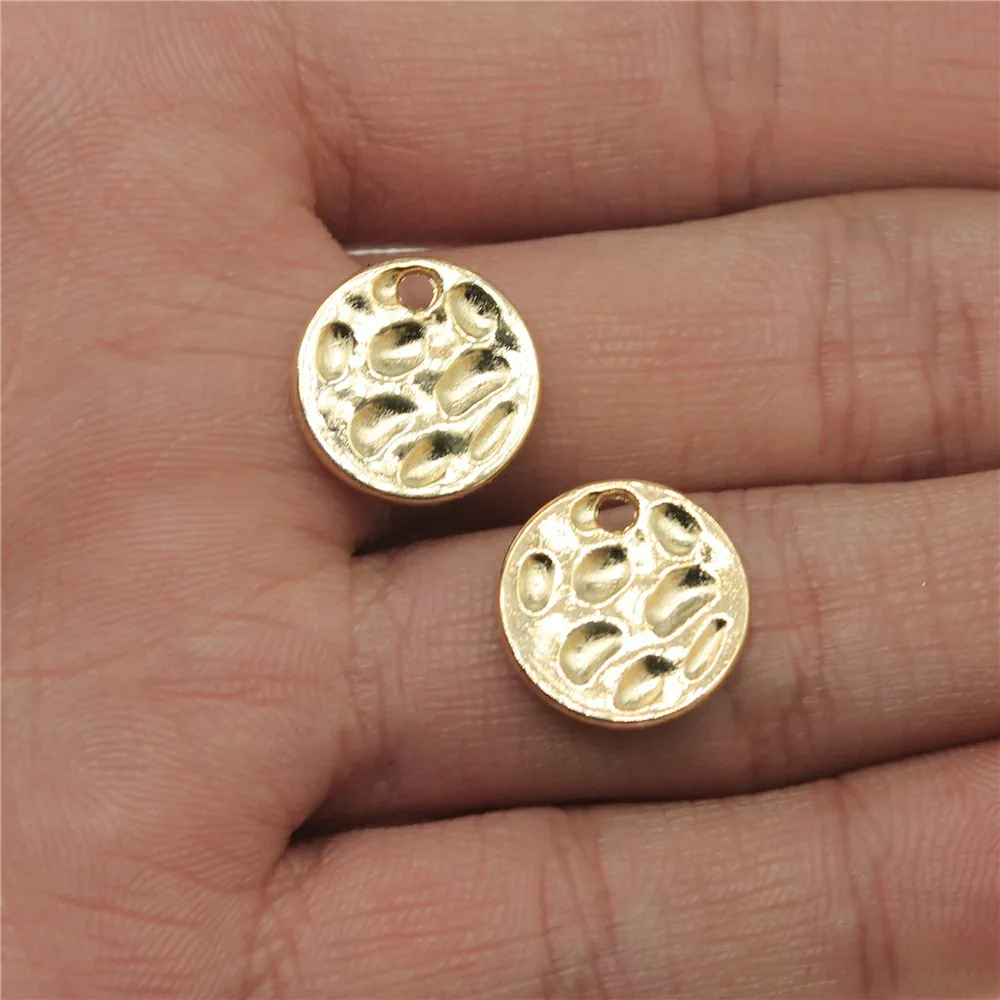 

WYSIWYG Wafer Pendant Charms DIY Jewelry Making Jewelry Finding 20pcs KC Gold Color 14x14mm