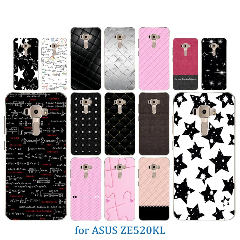 

Luxury Silicone For Asus ZenFone 3 ZE520KL Colorful Pattern Back Cover for KL / ZE 520 KL Phone Cases For Zenfone 3 ZE 520 Funda