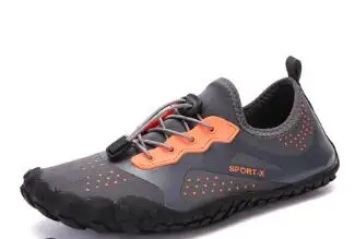 Clorts/Мужская водонепроницаемая обувь; дышащая сетчатая обувь без пятки; быстросохнущие пляжные тапочки; нескользящая обувь для плавания - Цвет: 1817OrangeShoes