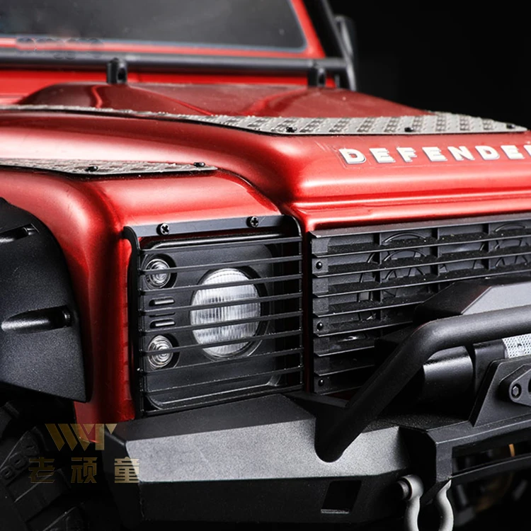 

TRX4 Metal Black LED Headlight Cover Guard Grille For 1/10 RC Crawler Car TRX-4 T4 Front lights grille Protect lamp