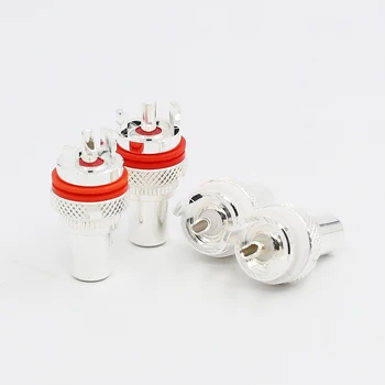

8Pcs HI End Phono Chassis Female HIFI AMP silver Plated RCA Female Socket