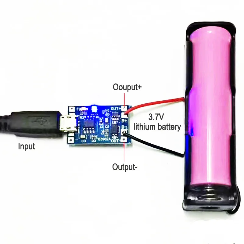 

ABAY 3.7V Lithium Battery Charger Protection Board 5V 1A 2A Li-ion Lipo Battery Two-in-one Module PCB BMS Micro USB