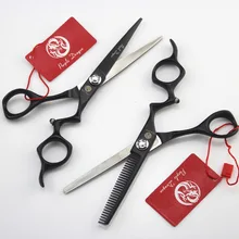 577#6 ''бренд фиолетовый дракон высшего класса Парикмахерские ножницы JP 440C 62HRC Парикмахерские ножницы для резки Thinning ножницы для волос