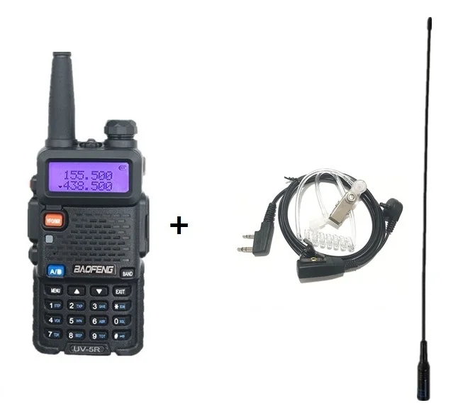 add earpiece antenna Baofeng UV-5R Радио Walkie Talkie UHF, Портативный Полиция Сканер радио Intercome HF трансивер баофенг 5R UV5R - Цвет: add earpiece antenna