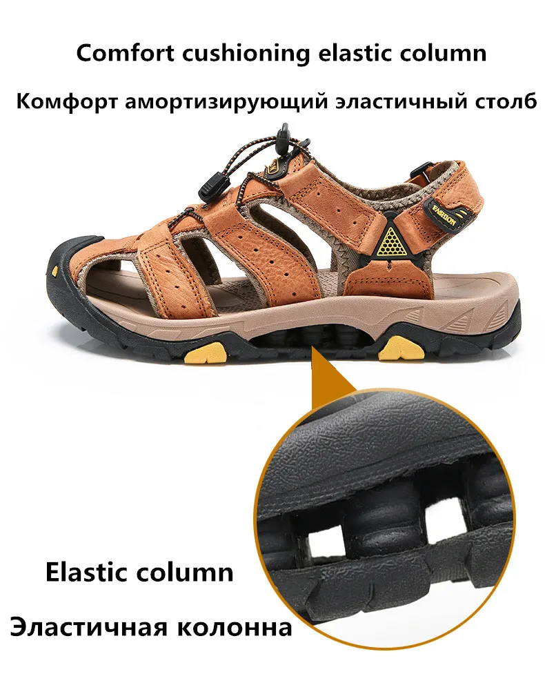 MIXIDELAI/Новые мужские летние сандалии повседневная обувь из натуральной кожи мужские пляжные сандалии в римском стиле Брендовые мужские летние кроссовки размер 38-48