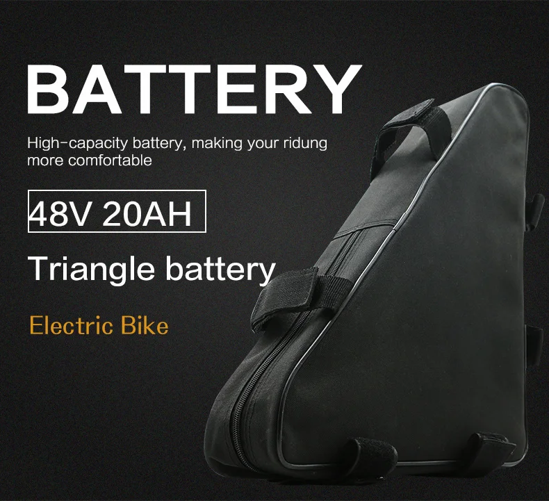 Flash Deal Lithium Battery 48v 20ah Triangle Battery for Electric Bicycle Scooter BMS 18650 Cells 48V 1000W High Power E Bke Ebike Battery 1