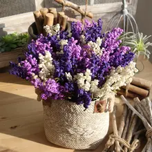 4 colores fiesta de boda flores artificiales lavanda planta falsa ramo de novia fiesta decoración del hogar decoraciones flores