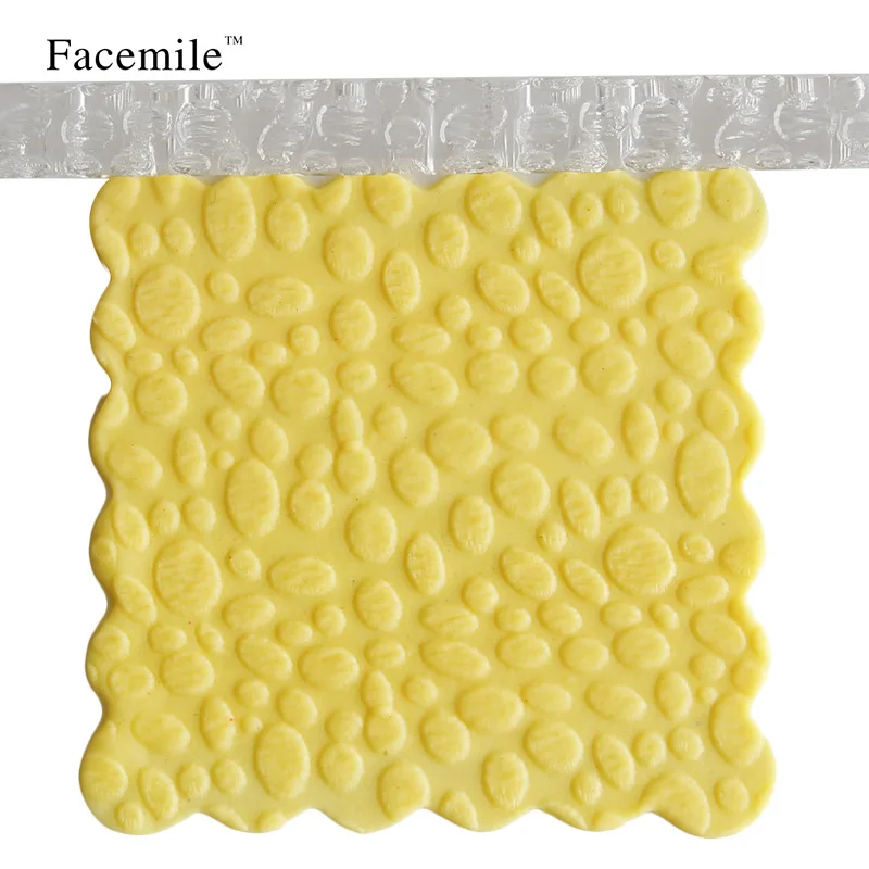 

16x1cm Transparent Leopard dot Acrylic Rolling Pin Sculpture Textured Embossing Fondant Cake Decoration Roller Tools