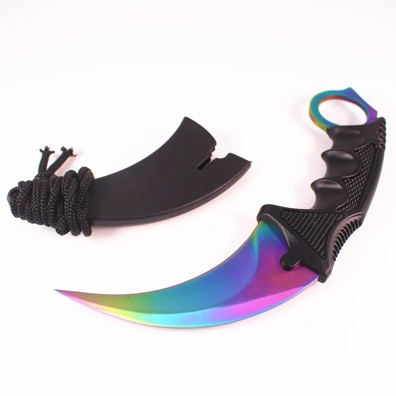 Cs go karambit counter strike hawkbill Тактический Коготь шейный нож боевой faca ganzo охотничий для