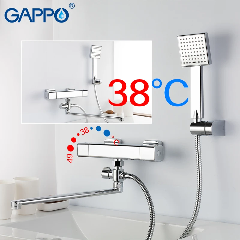 GAPPO смеситель для ванны с водопроводным краном термостатический смеситель Водопад ванна кран смеситель набор душевой термостат кран для душа