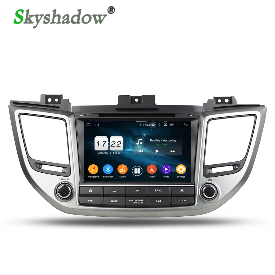 Sale DSP IPS Android 9.0 4G+32G 8 Core Car DVD Radio Player GPS map RDS wifi Bluetooth 4.2 For Hyundai TUCSON IX35 2015 2016 2017 3