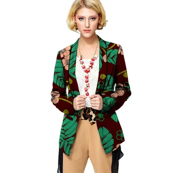 

Fashion Africa Costume African Colorful Print Women Suit Jackets Africa Festive Ladies Long Tailored Blazers For Party