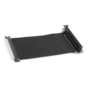 

PCI Express PCI-e3.0 16x Flexible Cable Card Extension Port Adapter High Speed Riser Card Graphics Cards Connector Cable L type