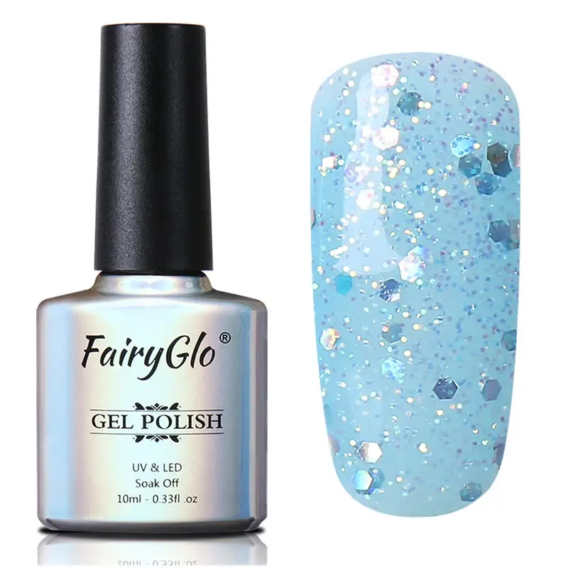 FairyGlo 10 мл Bling гель для ногтей с блестками светодиодный светильник УФ Гель-лак замочить от полуперманентной краски Gellak Lucky лак штамповка эмаль - Цвет: 003