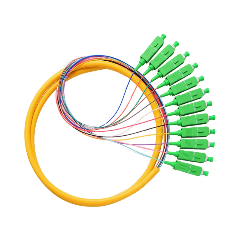 

9/125 Fiber Optic Pigtail 1.2m SC/APC Single Mode,12 fiber pigtail