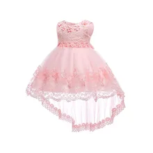 Стиль платья для маленьких девочек ясельного возраста, платье с длинным шлейфом кружево крестины день рождения бальное платье, торжественное детское платье для крещения