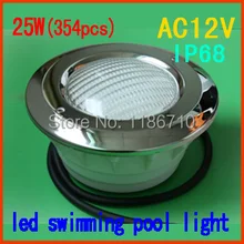 Встроенный одноцветный светодиодный светильник для бассейна 25 Вт*(354 шт.) подводная Светодиодная лампа для бассейна Наружное освещение пруда