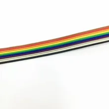 2 м/лот Радужный ленточный кабель 10P 14P 16P 20P 26P 34P 40P 50P плоский цветной провод 1,27 мм шаг