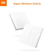 Xiaomi Aqara обновленный беспроводной переключатель с одной двойной кнопкой смарт-управления светом ZigBee версия для MiHome APP шлюз