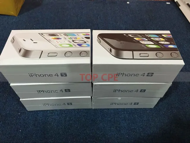 Original Factory Unlocked Apple iPhone 4S IOS Dual Core 8MP WIFI GPS WCDMA 3.5inch 1080P TouchScreen iCloud itune Mobile phone